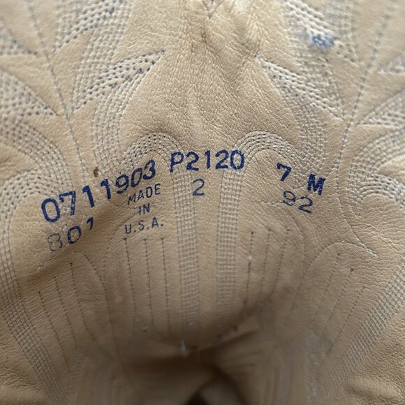 Dan Post Vintage Snakeskin Western Cowboy Boots Womens 7 M - Picture 7 of 12